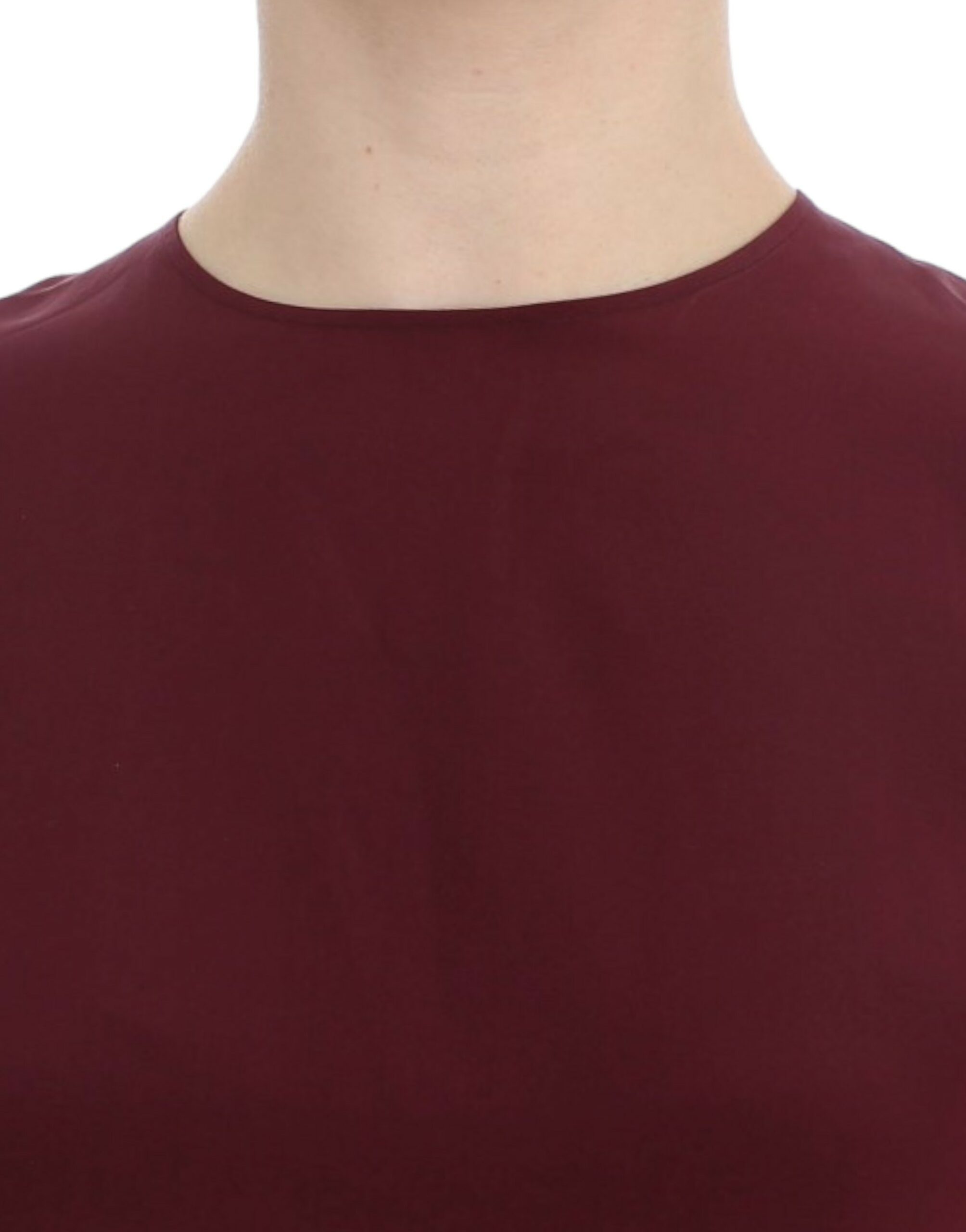 Dolce & Gabbana Red 3/4 sleeve silk blouse - PreLoved & Luxe