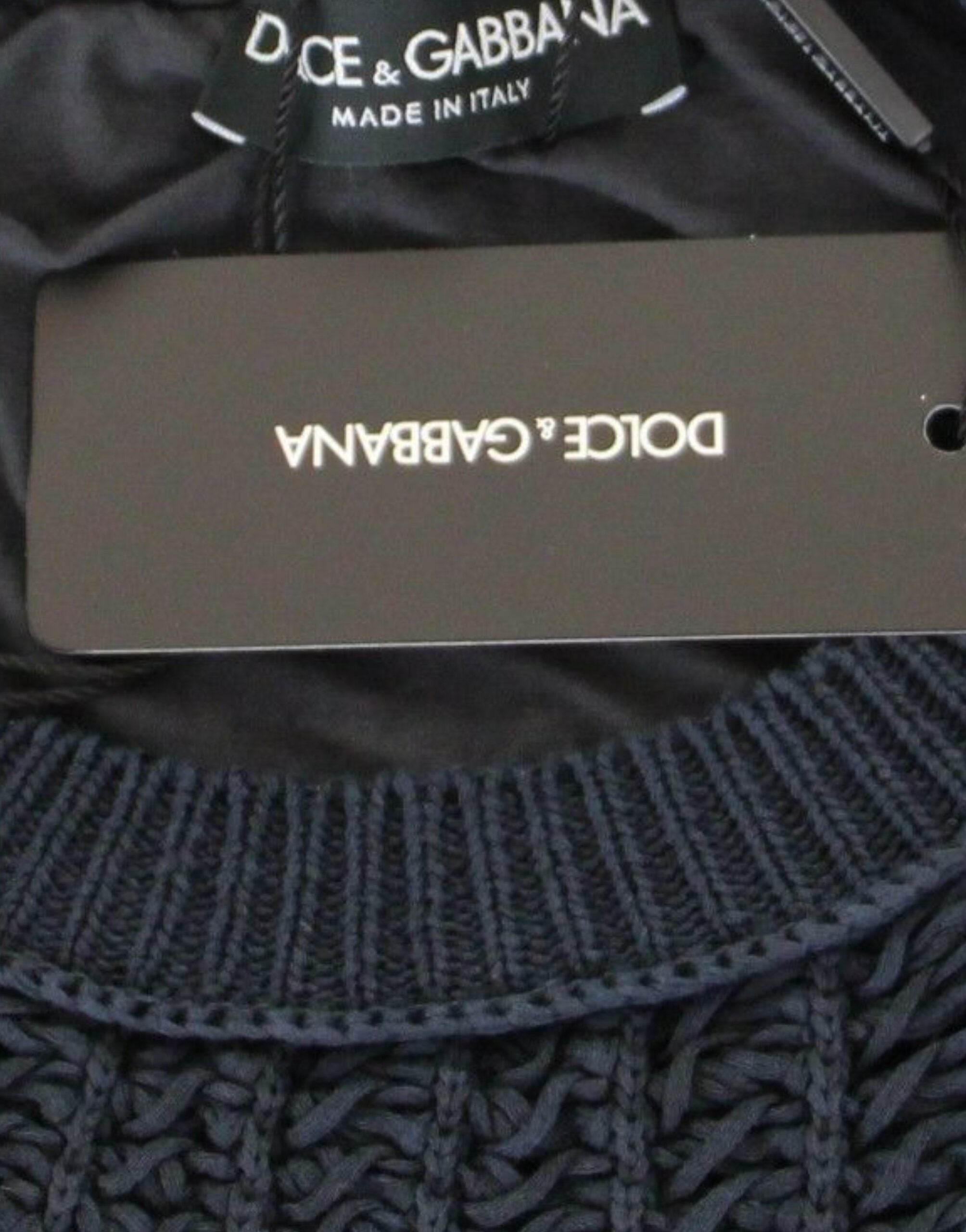 Dolce & Gabbana Blue Runway Netz Pullover Netted Sweater - PreLoved & Luxe