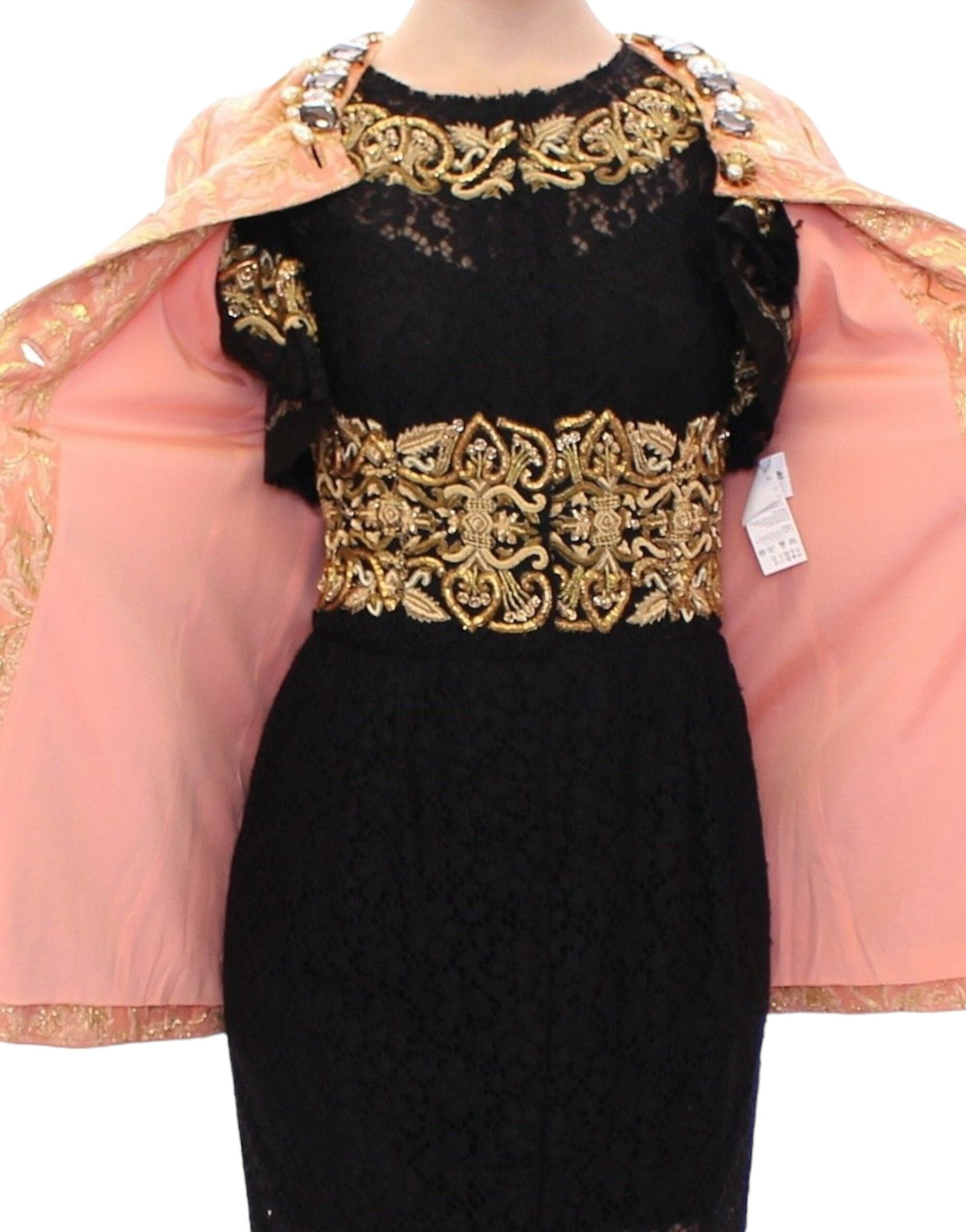 Dolce & Gabbana Pink Silk Brocade Crystal Jacket Coat - PreLoved & Luxe