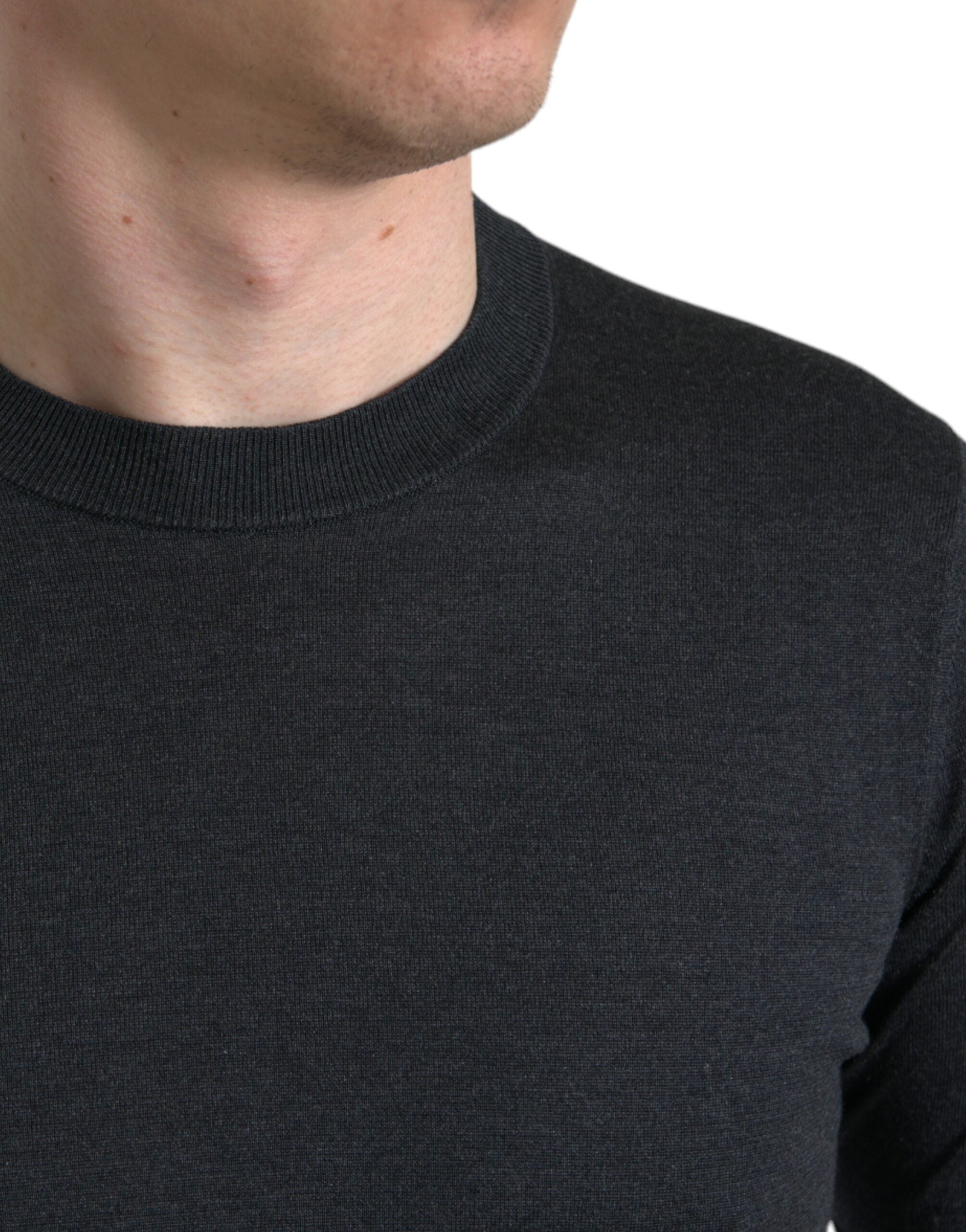 Dolce & Gabbana Dark Gray Crew Neck Short Sleeves T-shirt