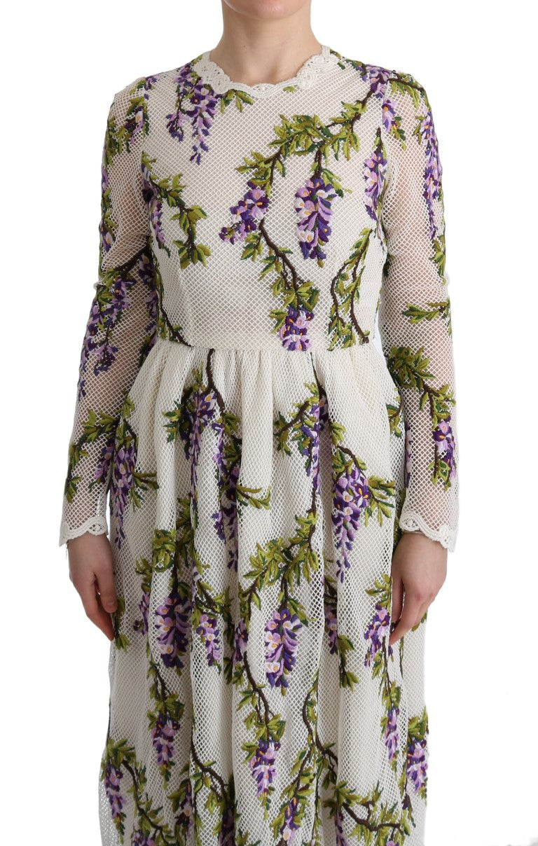 Dolce & Gabbana White Floral Embroidered Maxi Dress - PreLoved & Luxe