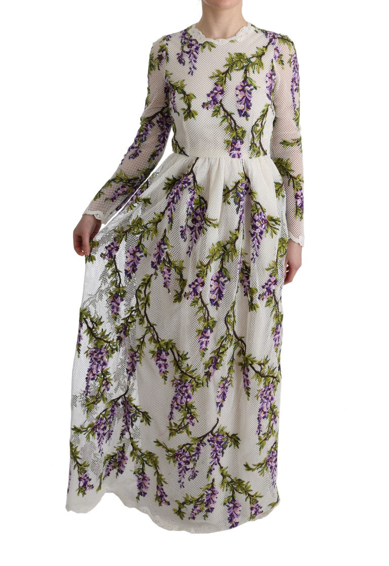 Dolce & Gabbana White Floral Embroidered Maxi Dress - PreLoved & Luxe