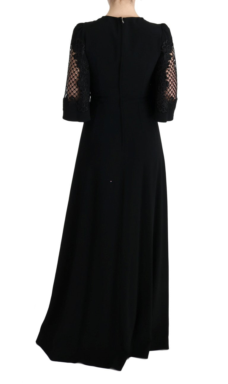 Dolce & Gabbana Black Stretch Shift Long Maxi Dress - PreLoved & Luxe