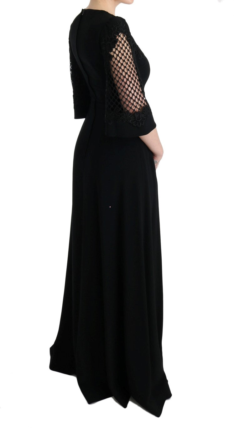 Dolce & Gabbana Black Stretch Shift Long Maxi Dress - PreLoved & Luxe
