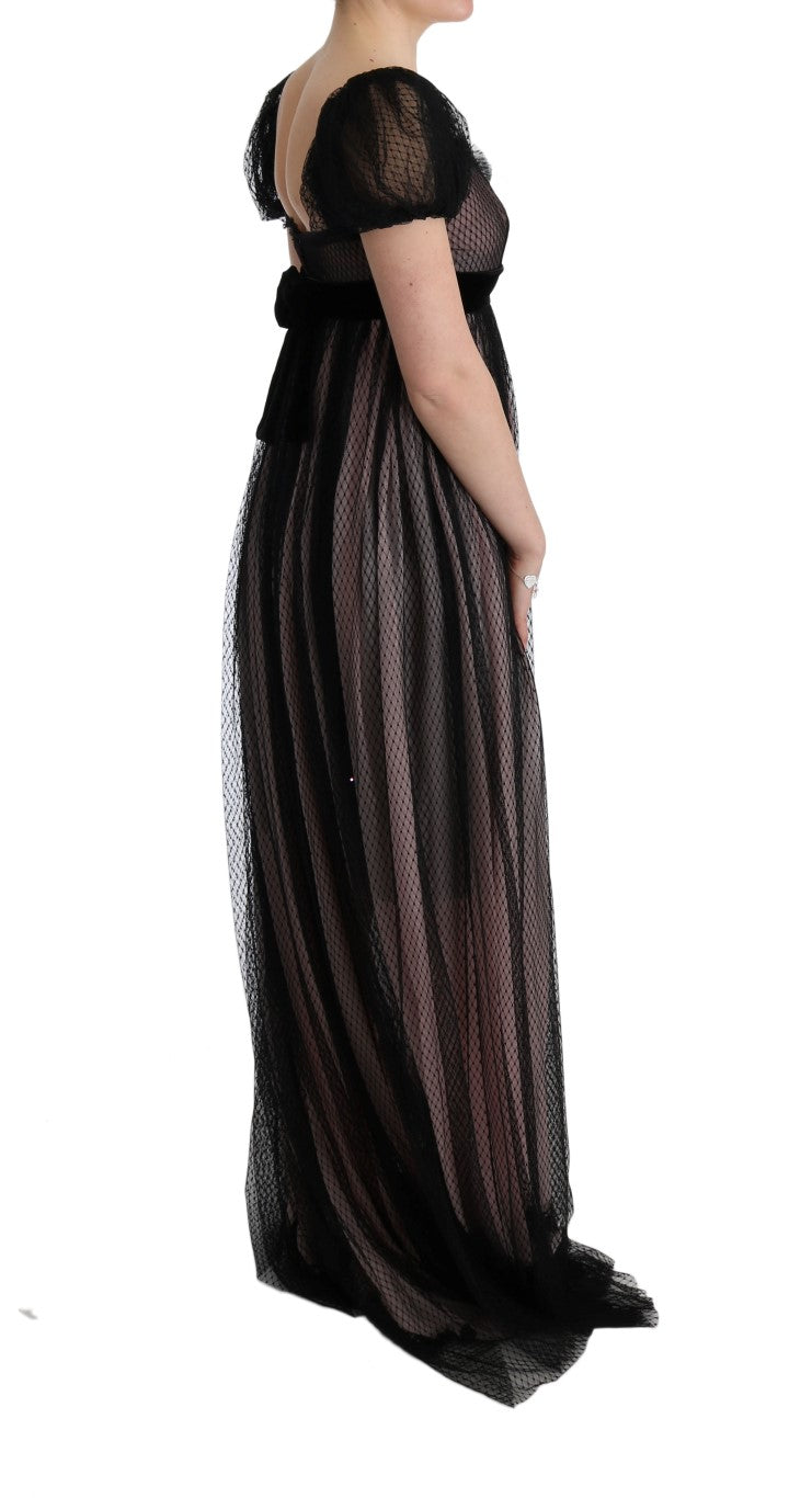 Dolce & Gabbana Black Pink Silk Long Shift Dress - PreLoved & Luxe