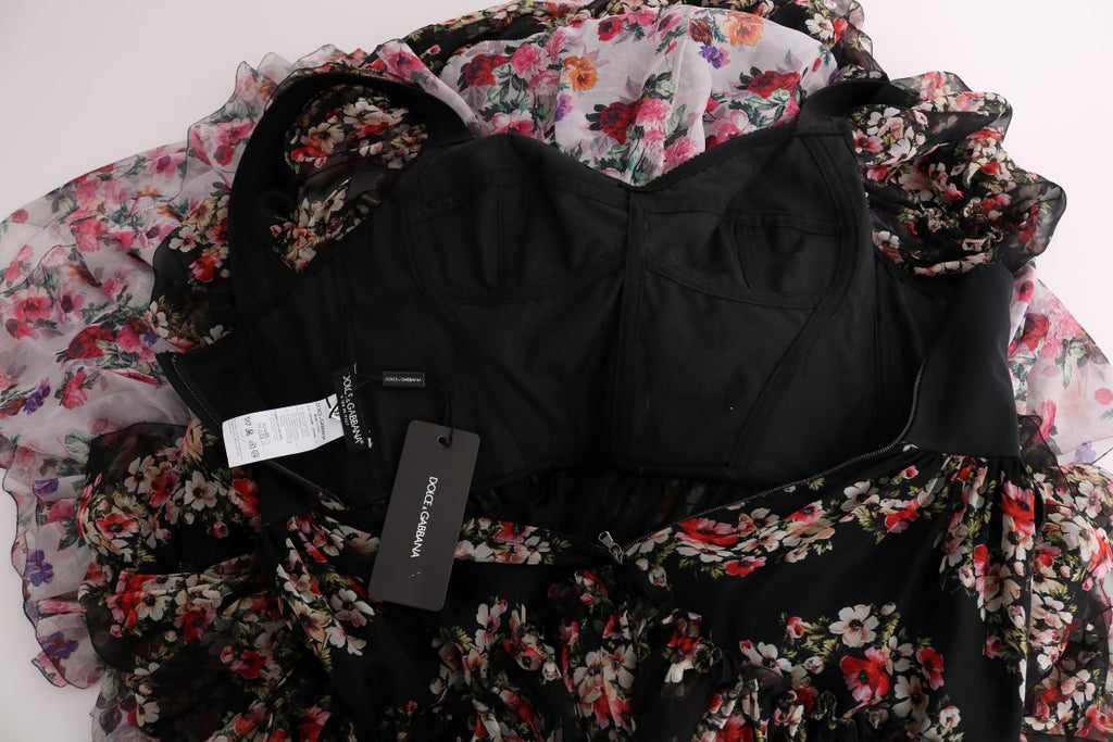 Dolce & Gabbana Multicolor Silk Stretch Floral Shift Long Dress - PreLoved & Luxe