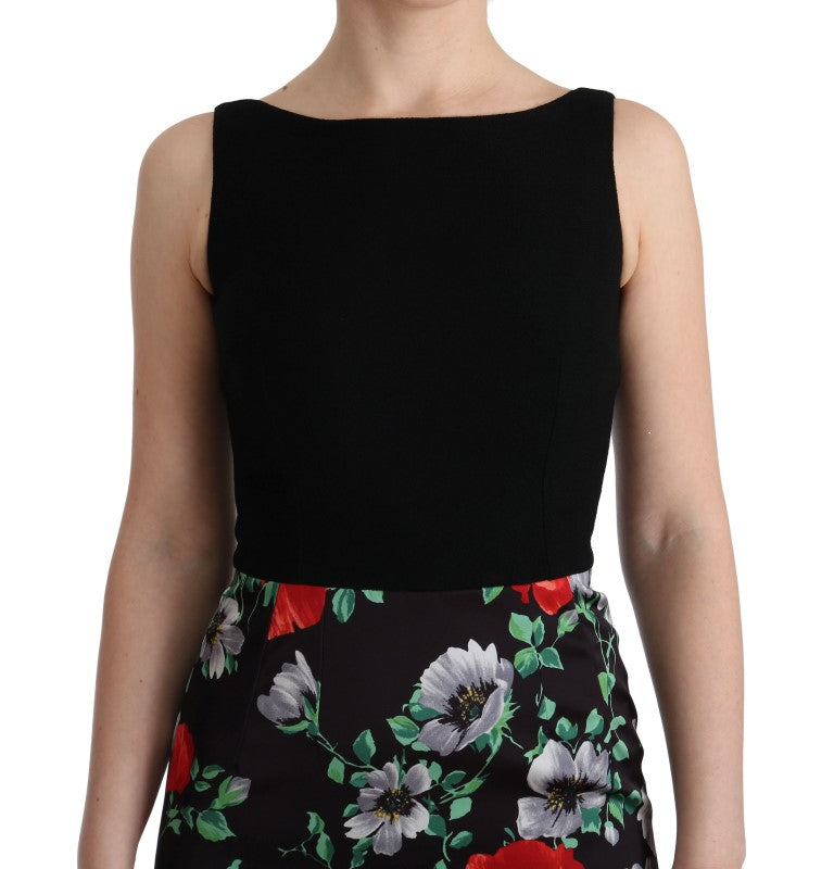 Dolce & Gabbana Multicolor Floral Print Stretch Sheath Long Dress - PreLoved & Luxe