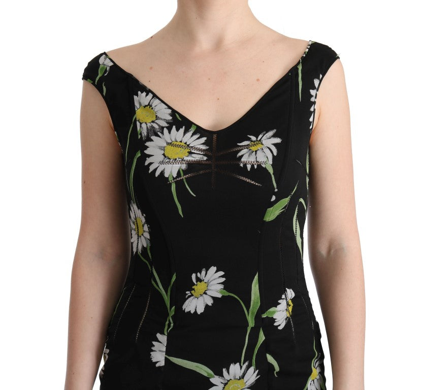 Dolce & Gabbana Sunflower Silk Stretch Sheath Dress - PreLoved & Luxe
