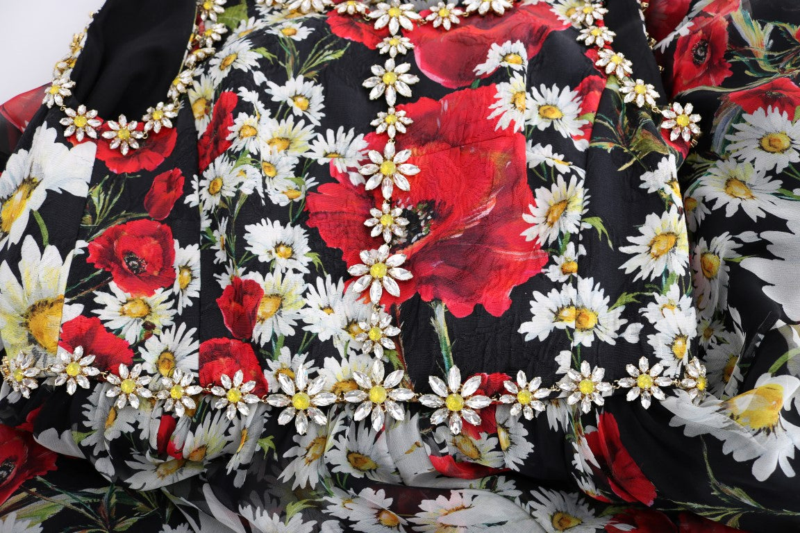 Dolce & Gabbana Multicolor Silk Floral Crystal Long Maxi Dress - PreLoved & Luxe