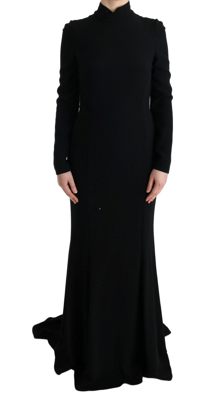Dolce & Gabbana Black Stretch Long Gown Sheath Dress - PreLoved & Luxe
