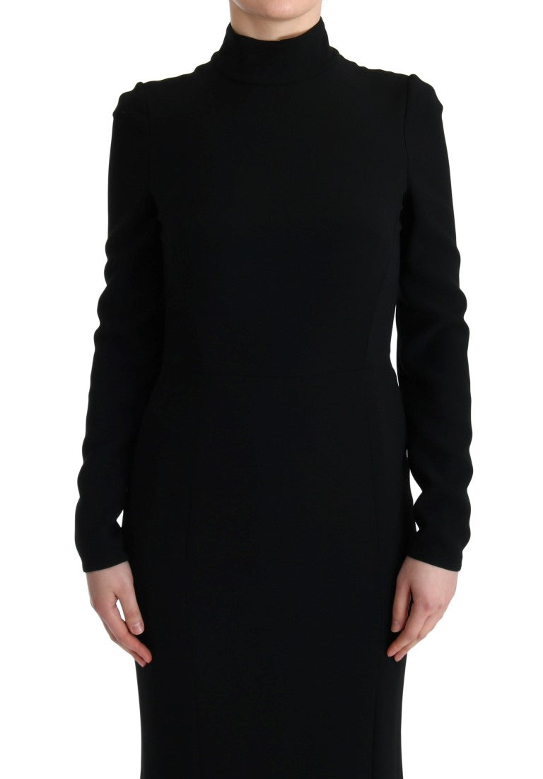 Dolce & Gabbana Black Stretch Long Gown Sheath Dress - PreLoved & Luxe