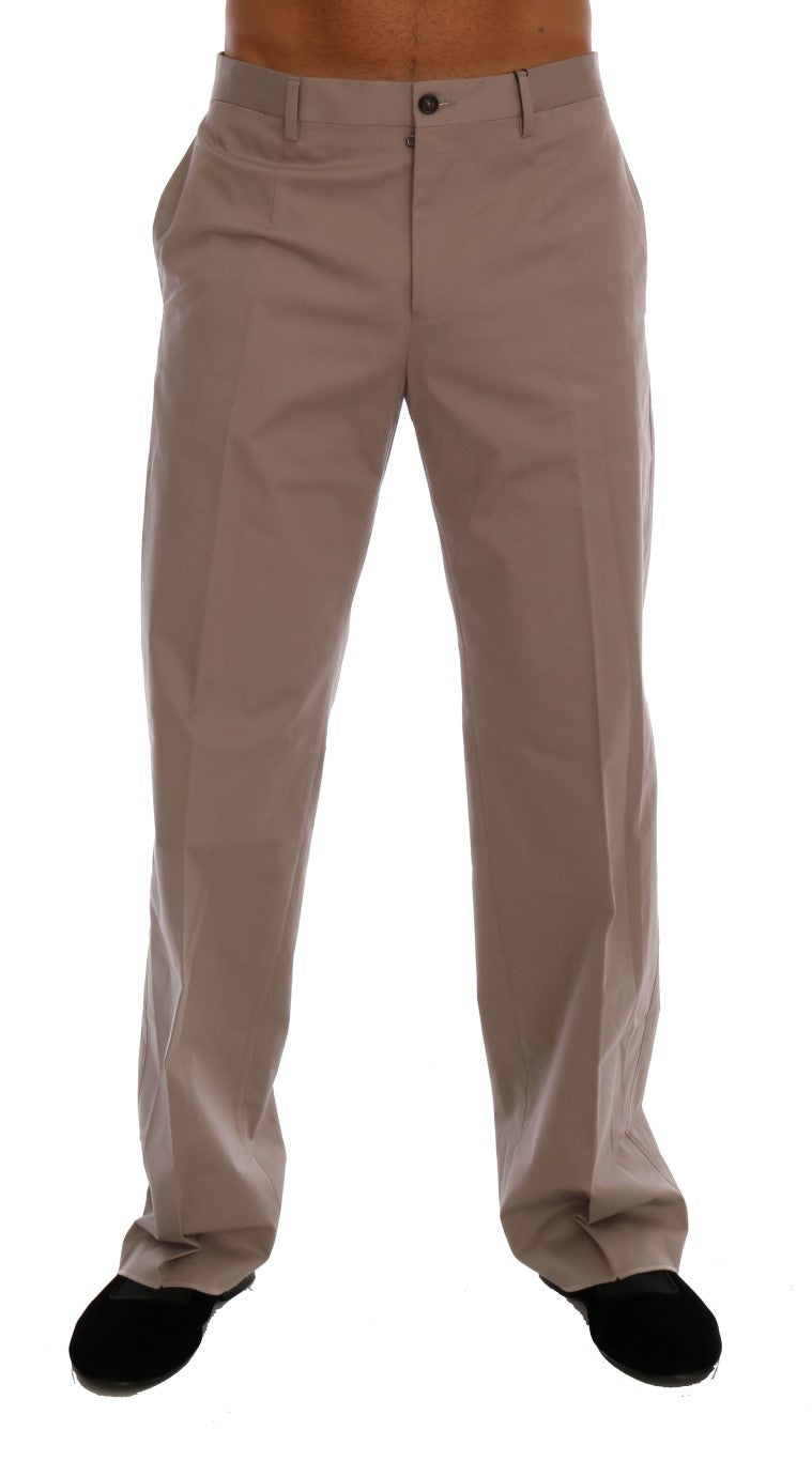 Dolce & Gabbana Beige Cotton Stretch Chinos Pants - PreLoved & Luxe