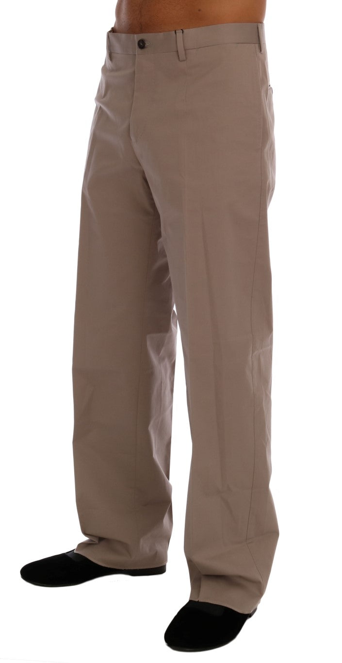 Dolce & Gabbana Beige Cotton Stretch Chinos Pants - PreLoved & Luxe