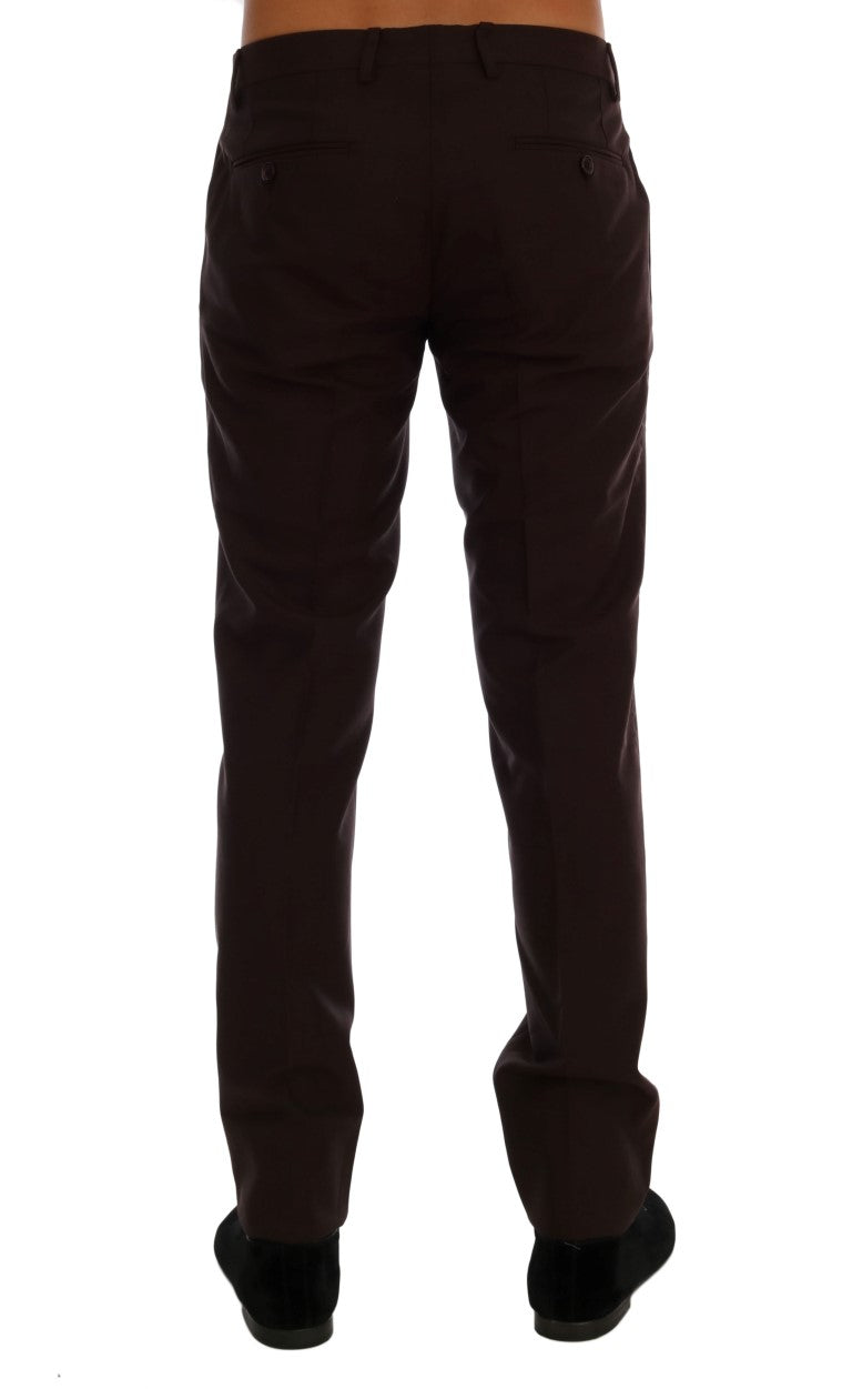 Dolce & Gabbana Purple Wool Stretch Formal Pants - PreLoved & Luxe
