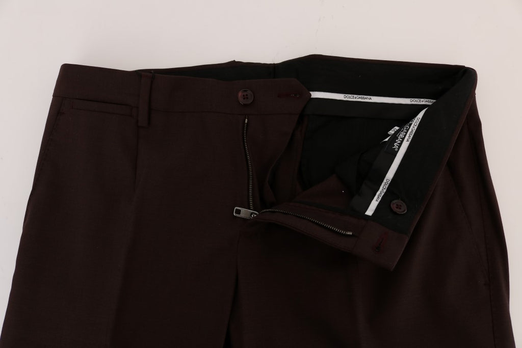 Dolce & Gabbana Purple Wool Stretch Formal Pants - PreLoved & Luxe