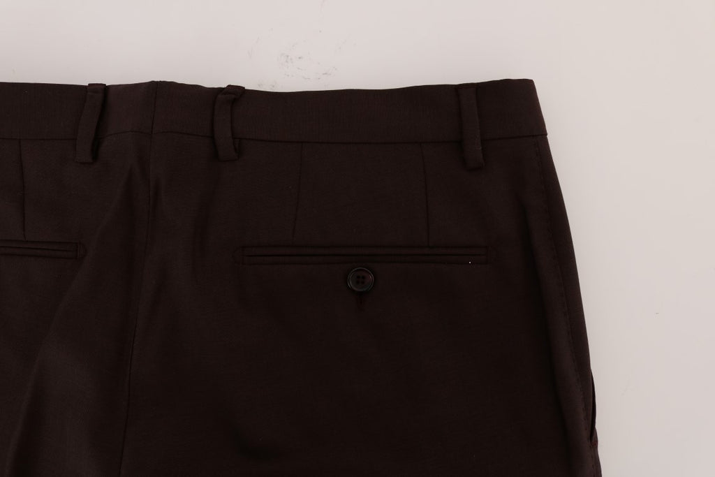 Dolce & Gabbana Purple Wool Stretch Formal Pants - PreLoved & Luxe