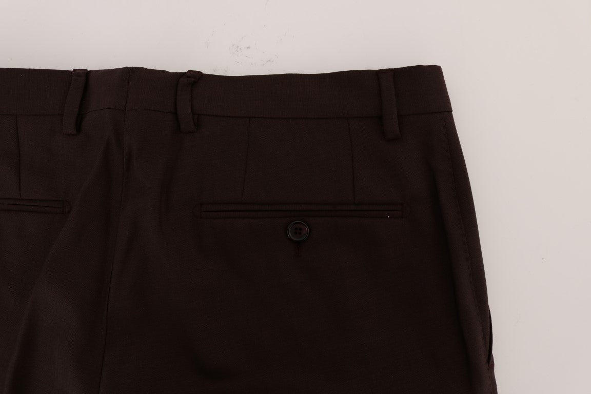 Dolce & Gabbana Purple Wool Stretch Formal Pants - PreLoved & Luxe