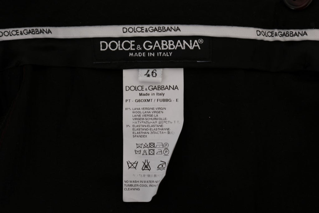 Dolce & Gabbana Purple Wool Stretch Formal Pants - PreLoved & Luxe