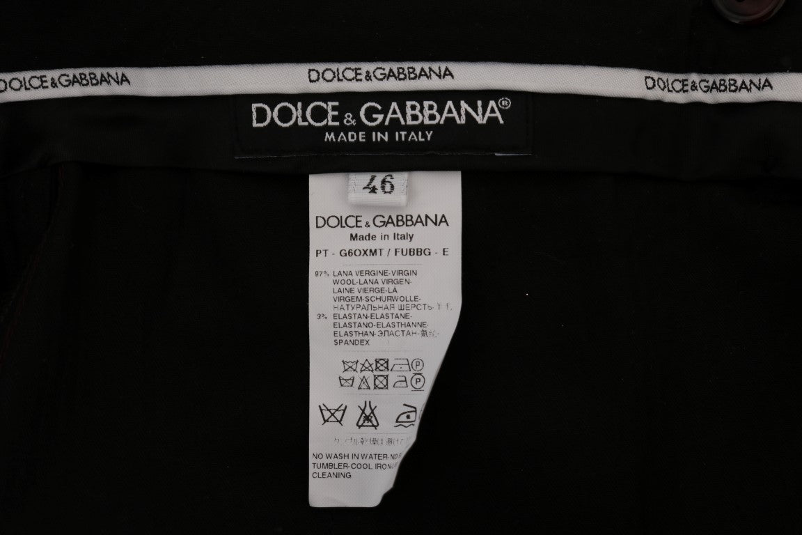 Dolce & Gabbana Purple Wool Stretch Formal Pants - PreLoved & Luxe