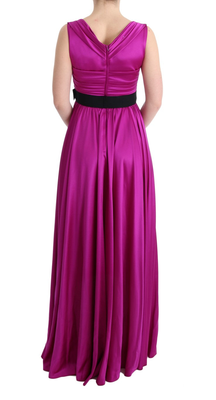 Dolce & Gabbana Pink Silk Stretch Shift Long Dress - PreLoved & Luxe