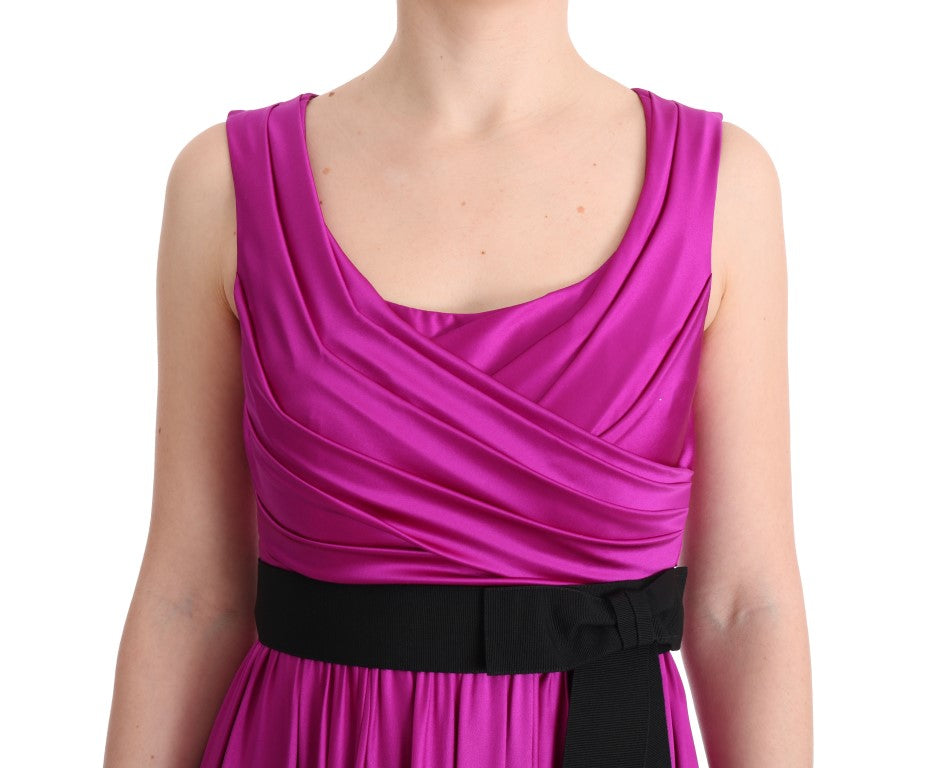 Dolce & Gabbana Pink Silk Stretch Shift Long Dress - PreLoved & Luxe