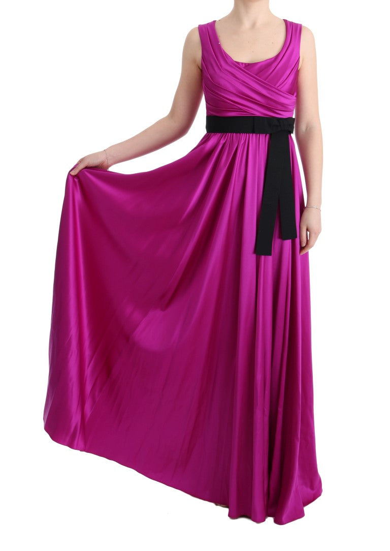 Dolce & Gabbana Pink Silk Stretch Shift Long Dress - PreLoved & Luxe