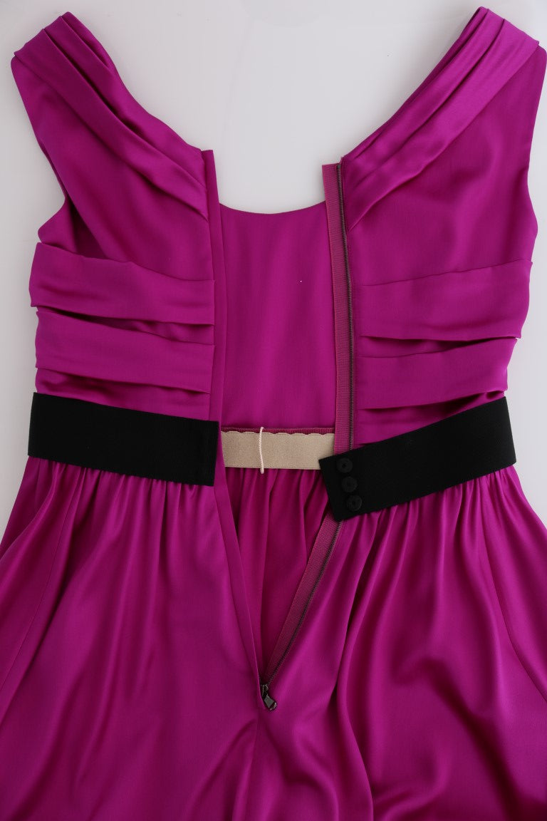 Dolce & Gabbana Pink Silk Stretch Shift Long Dress - PreLoved & Luxe