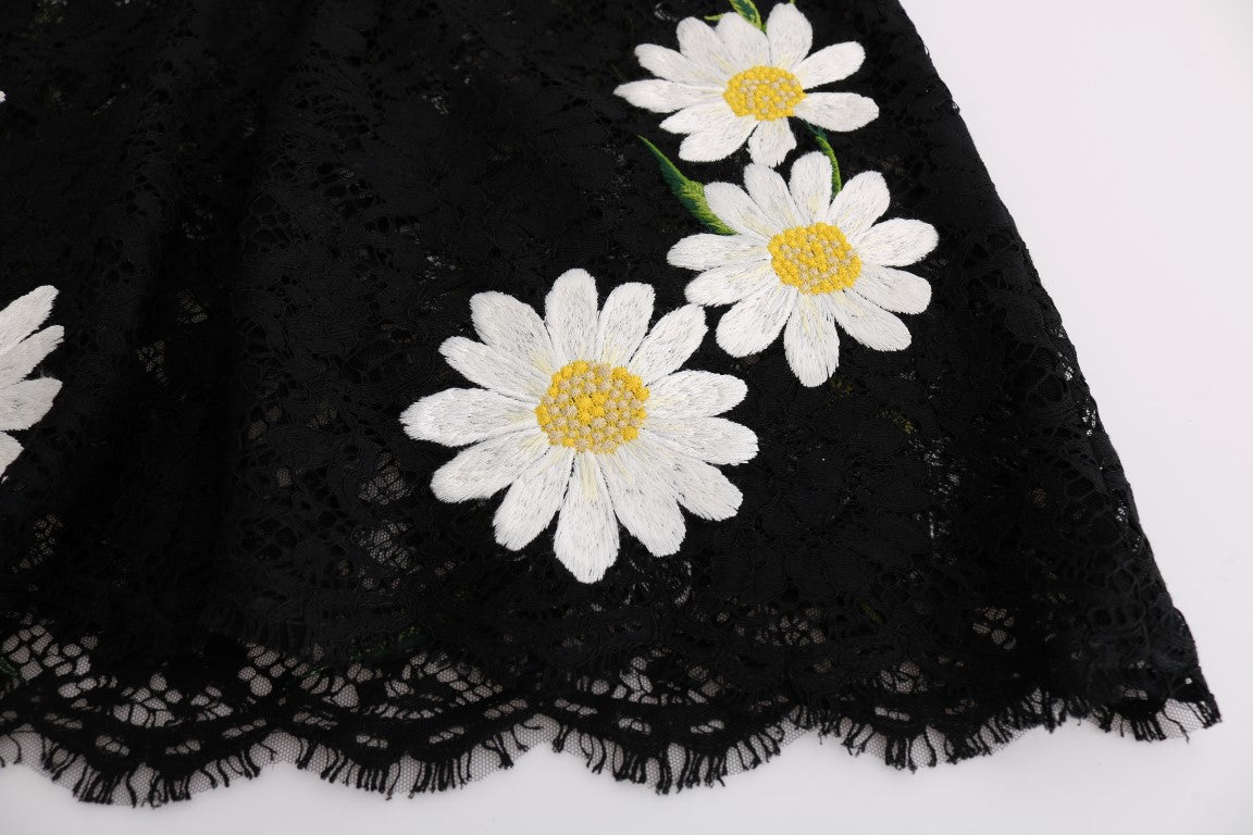 Dolce & Gabbana Black Floral Lace Chamomile Sicily Dress - PreLoved & Luxe