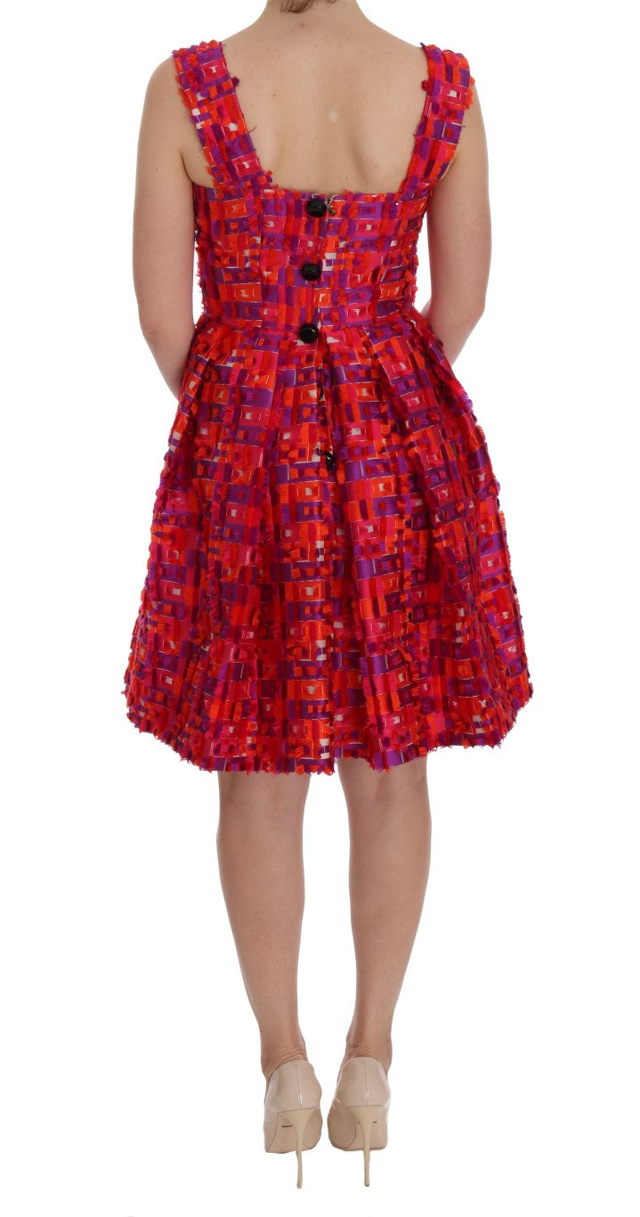 Dolce & Gabbana Pink Patterned A-line Above Knees Dress - PreLoved & Luxe