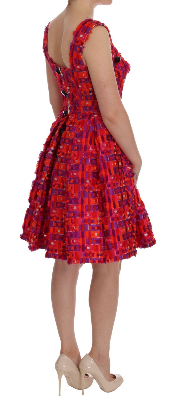 Dolce & Gabbana Pink Patterned A-line Above Knees Dress - PreLoved & Luxe