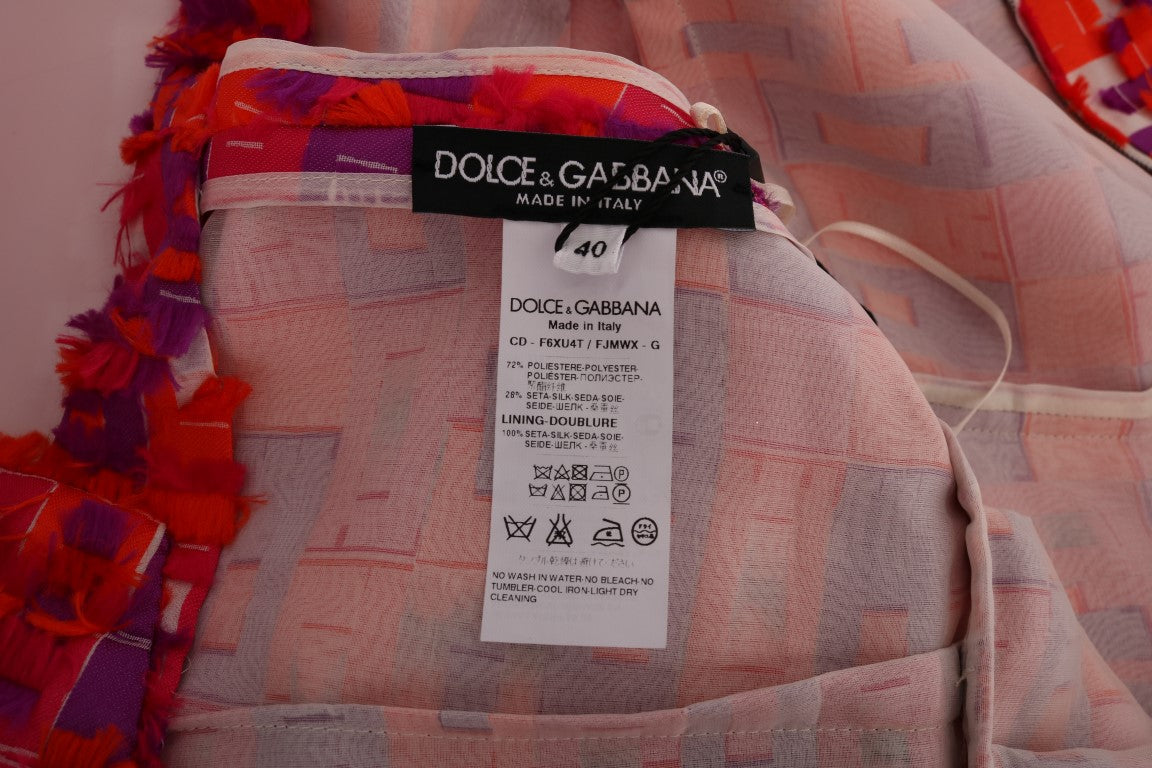Dolce & Gabbana Pink Patterned A-line Above Knees Dress - PreLoved & Luxe
