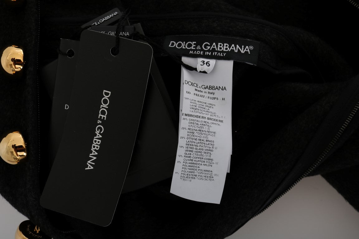 Dolce & Gabbana Gray Crystal "Dreaming of My Prince" Dress - PreLoved & Luxe