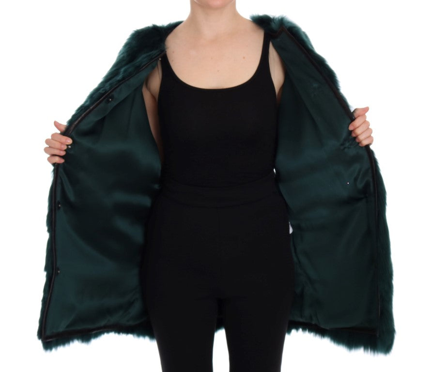 Dolce & Gabbana Green Alpaca Fur Vest Sleeveless Jacket - PreLoved & Luxe