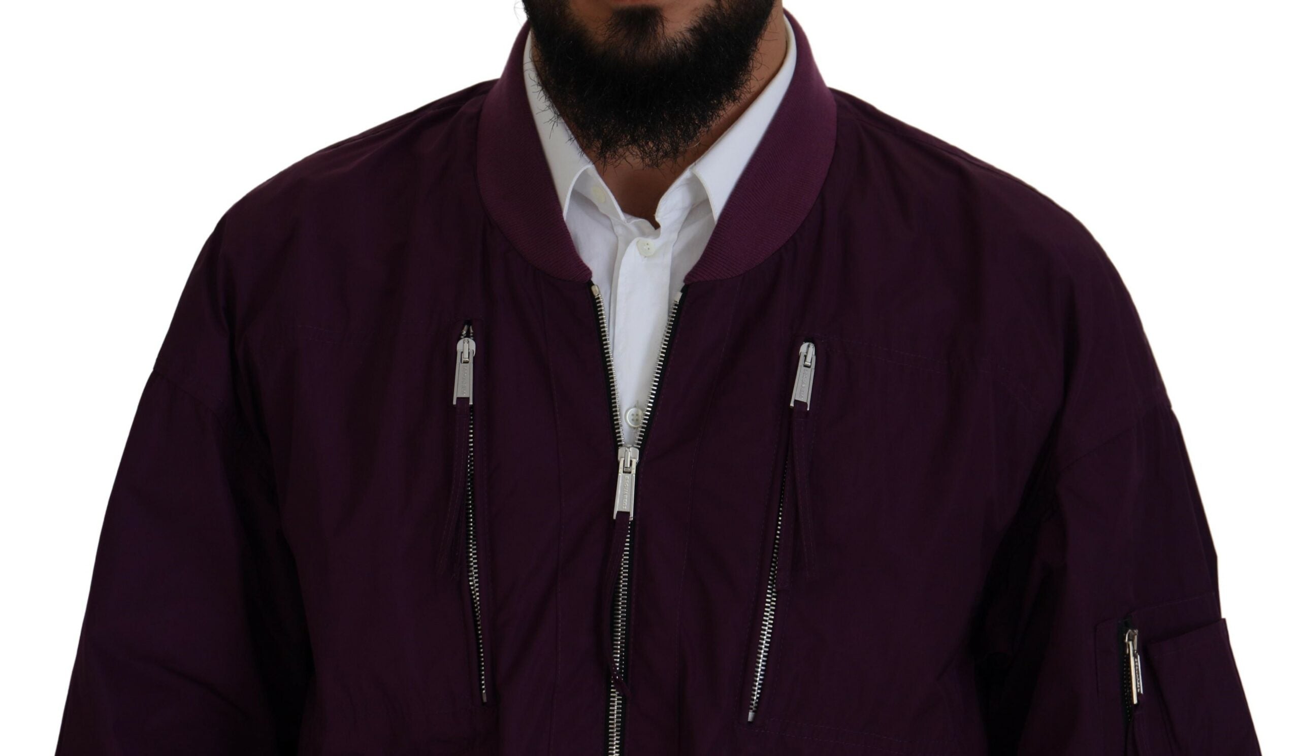 Dsquared² Purple  Full Zipper Bomber Jacket