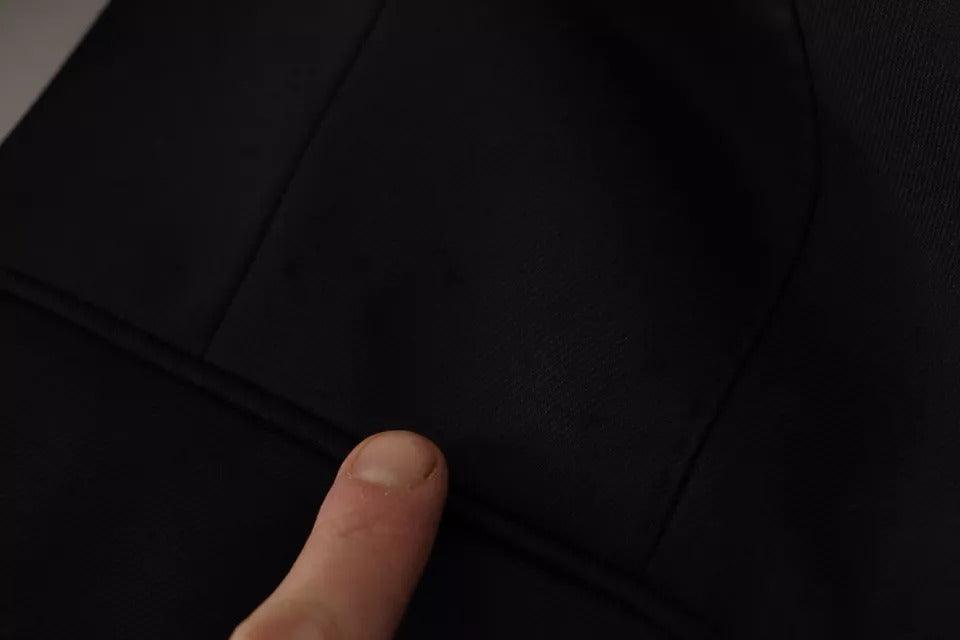 Dolce & Gabbana Black Polyester Single Breasted BlazerJacket