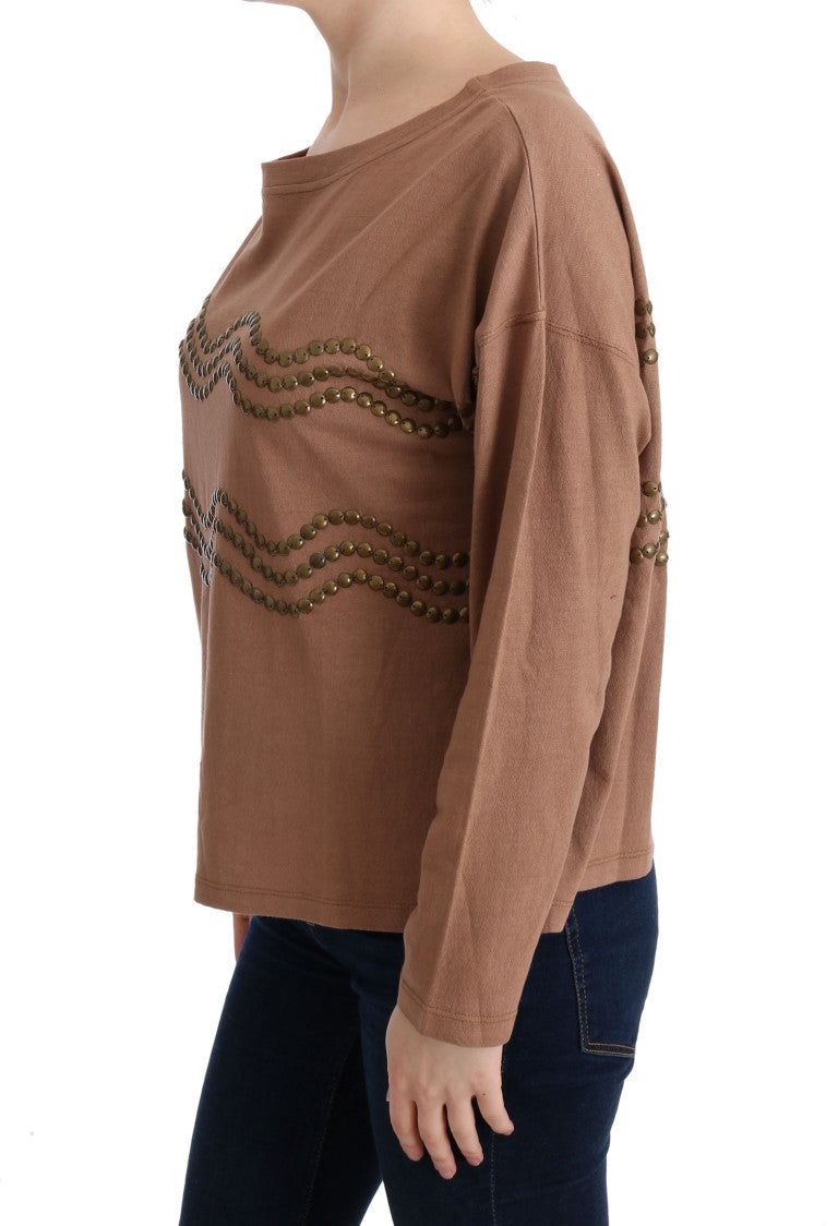 John Galliano Brown Cotton Studded Sweater - PreLoved & Luxe