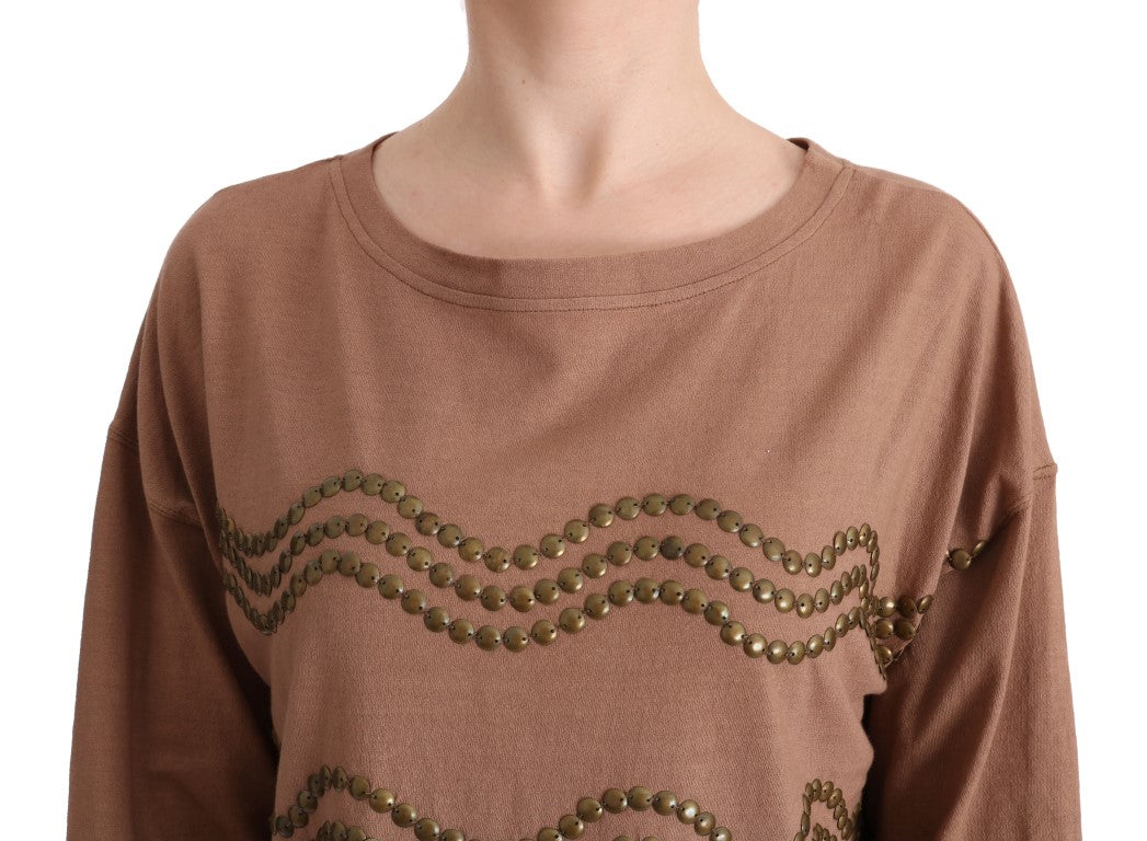 John Galliano Brown Cotton Studded Sweater - PreLoved & Luxe