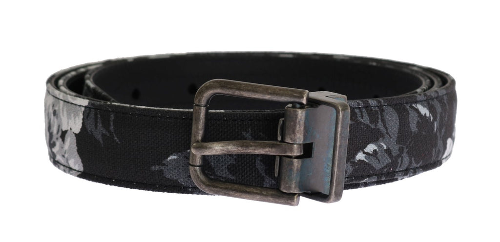 Dolce & Gabbana Black Cayman Linen Leather Belt - PreLoved & Luxe
