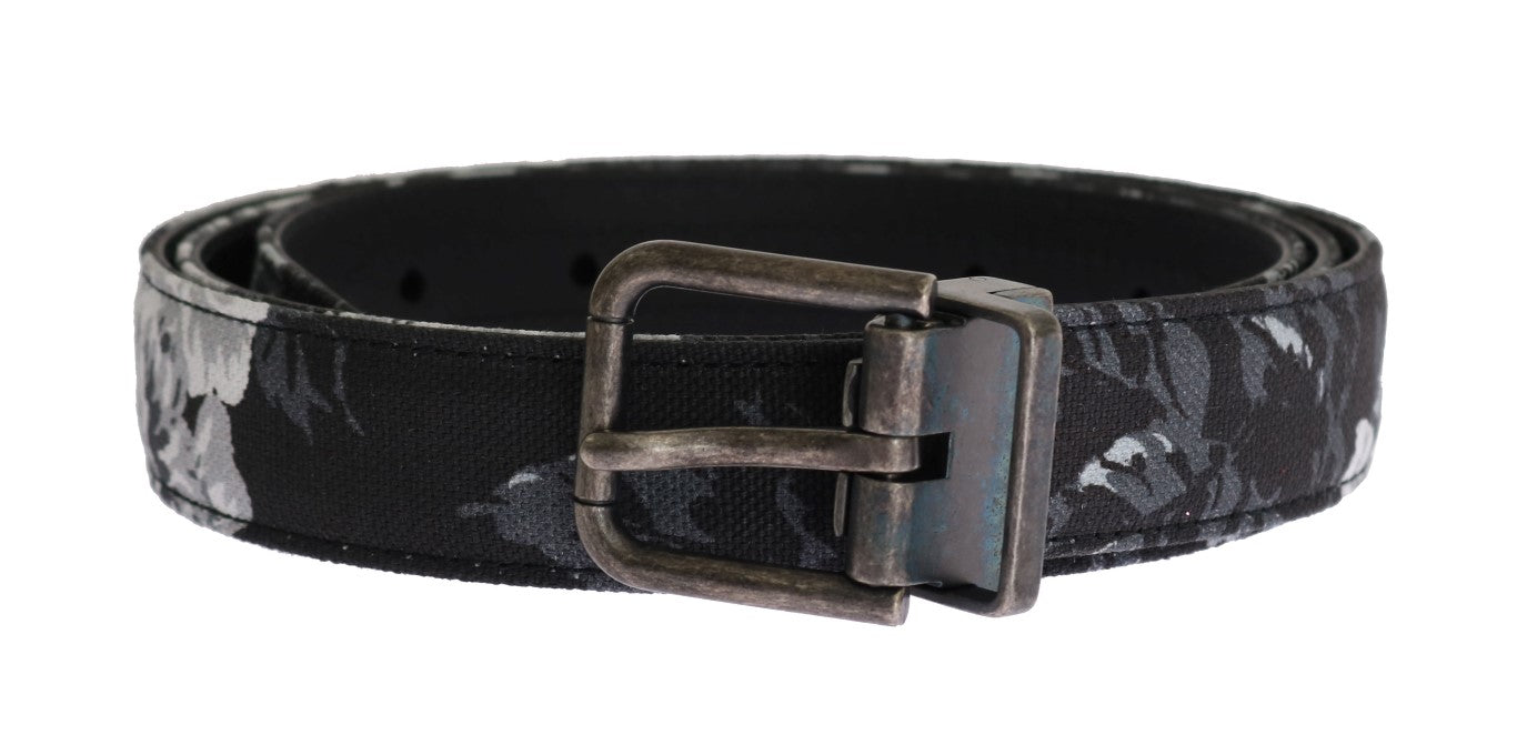 Dolce & Gabbana Black Cayman Linen Leather Belt - PreLoved & Luxe