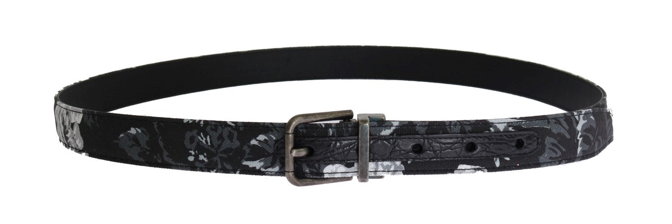 Dolce & Gabbana Black Cayman Linen Leather Belt - PreLoved & Luxe