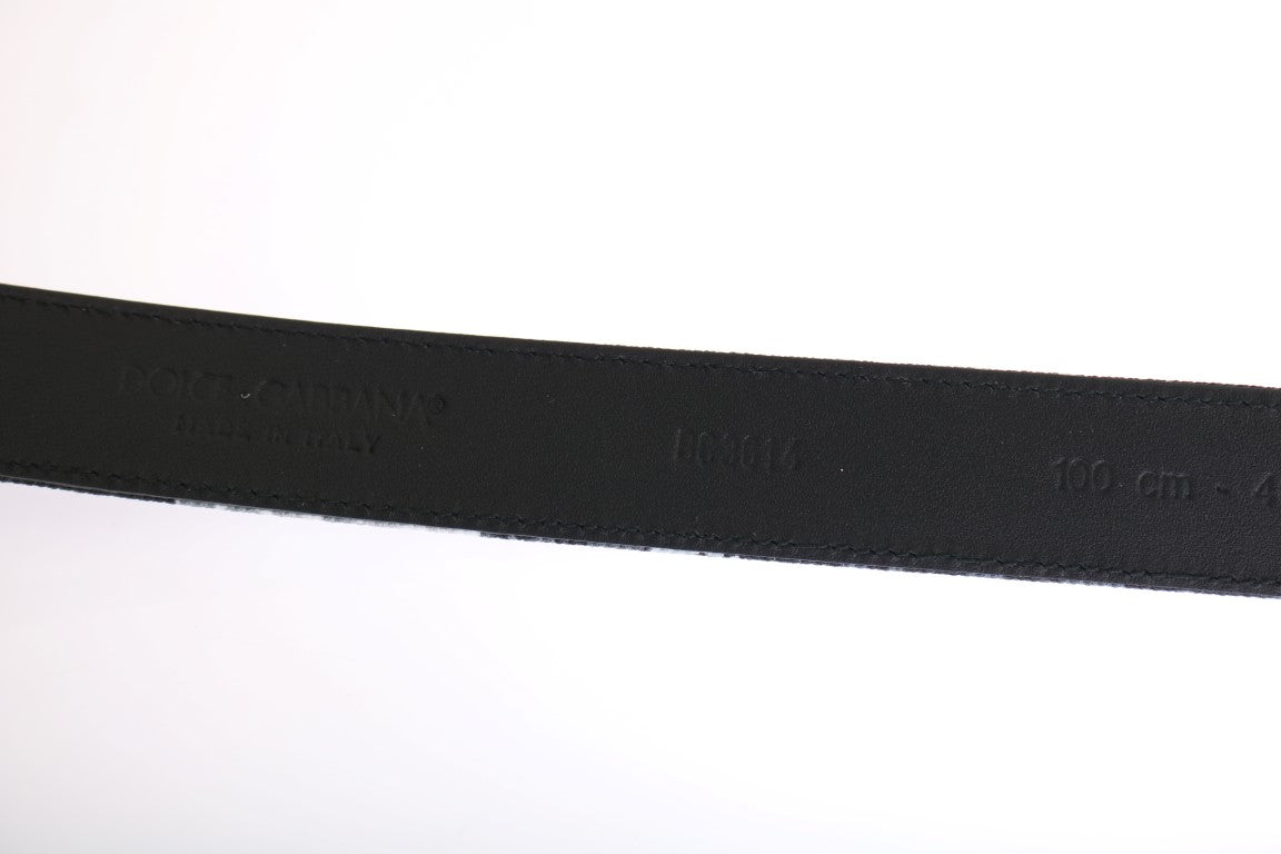 Dolce & Gabbana Black Cayman Linen Leather Belt - PreLoved & Luxe