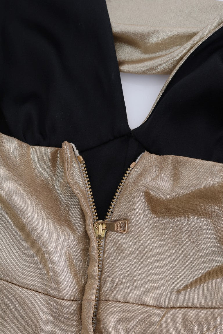 Dolce & Gabbana Gold Silk Stretch Romper Body - PreLoved & Luxe