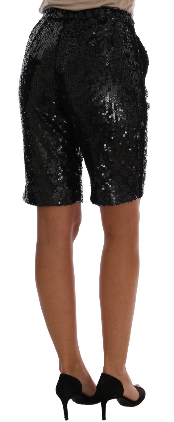 Dolce & Gabbana Black Sequined Fashion Shorts - PreLoved & Luxe