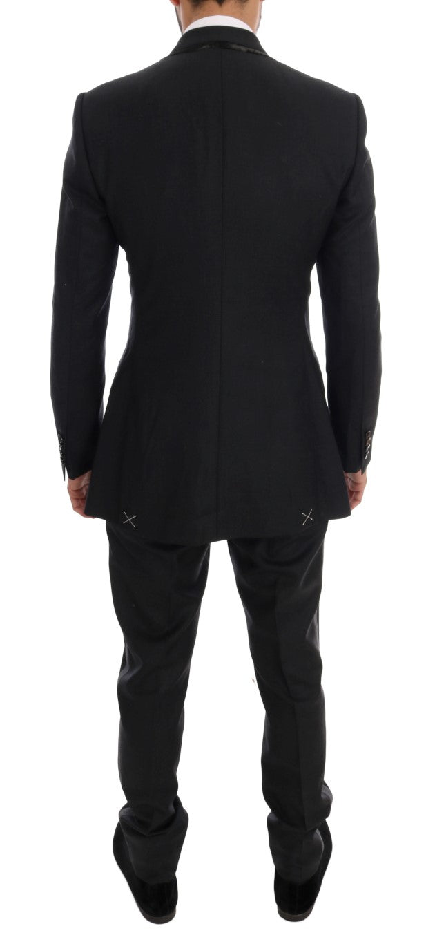 Dolce & Gabbana Gray Wool Double Breasted 3 Piece Suit - PreLoved & Luxe