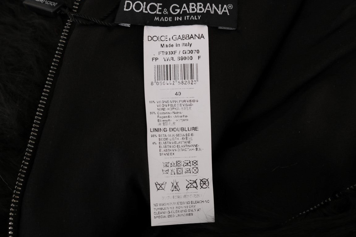 Dolce & Gabbana Black Mink Nutria Fur Mini Hot Pants - PreLoved & Luxe