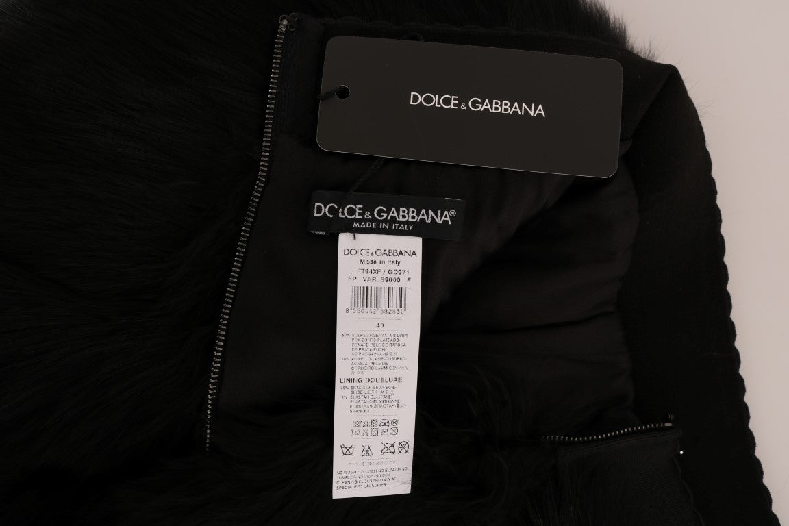 Dolce & Gabbana Black Lamb Fox Fur Mini Hot Pants - PreLoved & Luxe