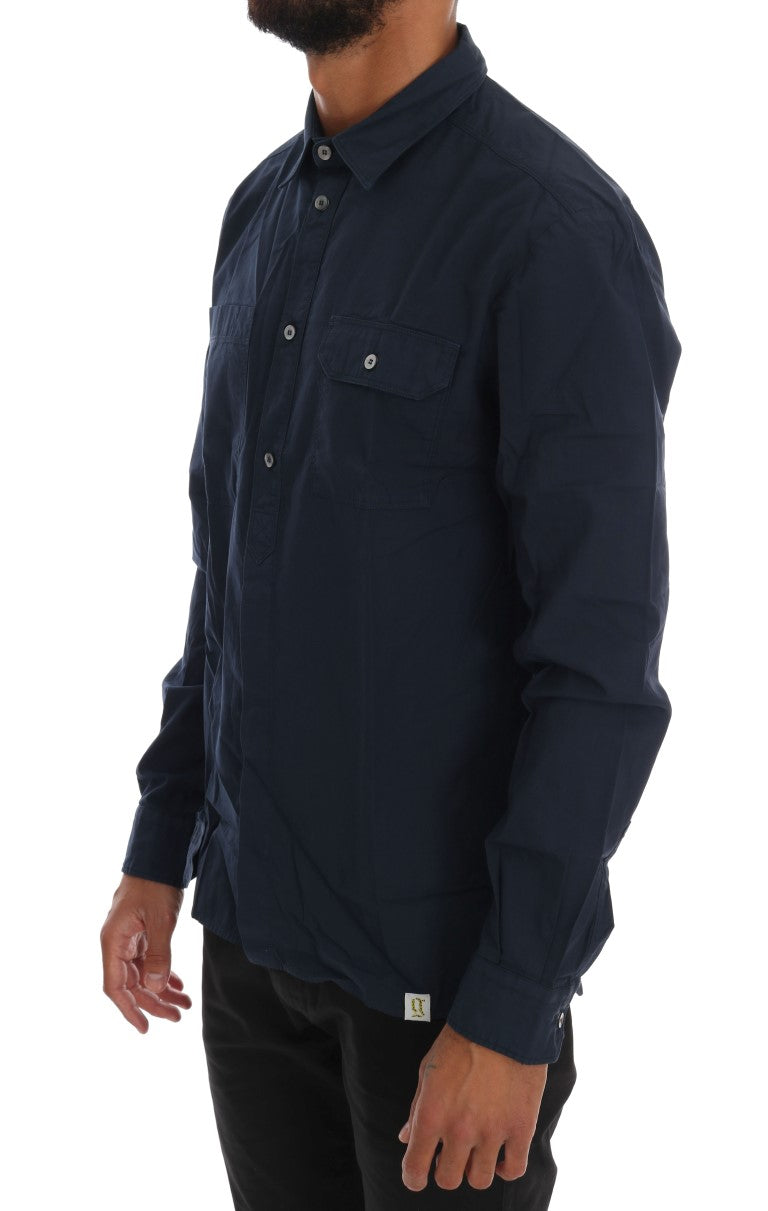 John Galliano Blue Casual Cotton Long Sleeve Shirt - PreLoved & Luxe