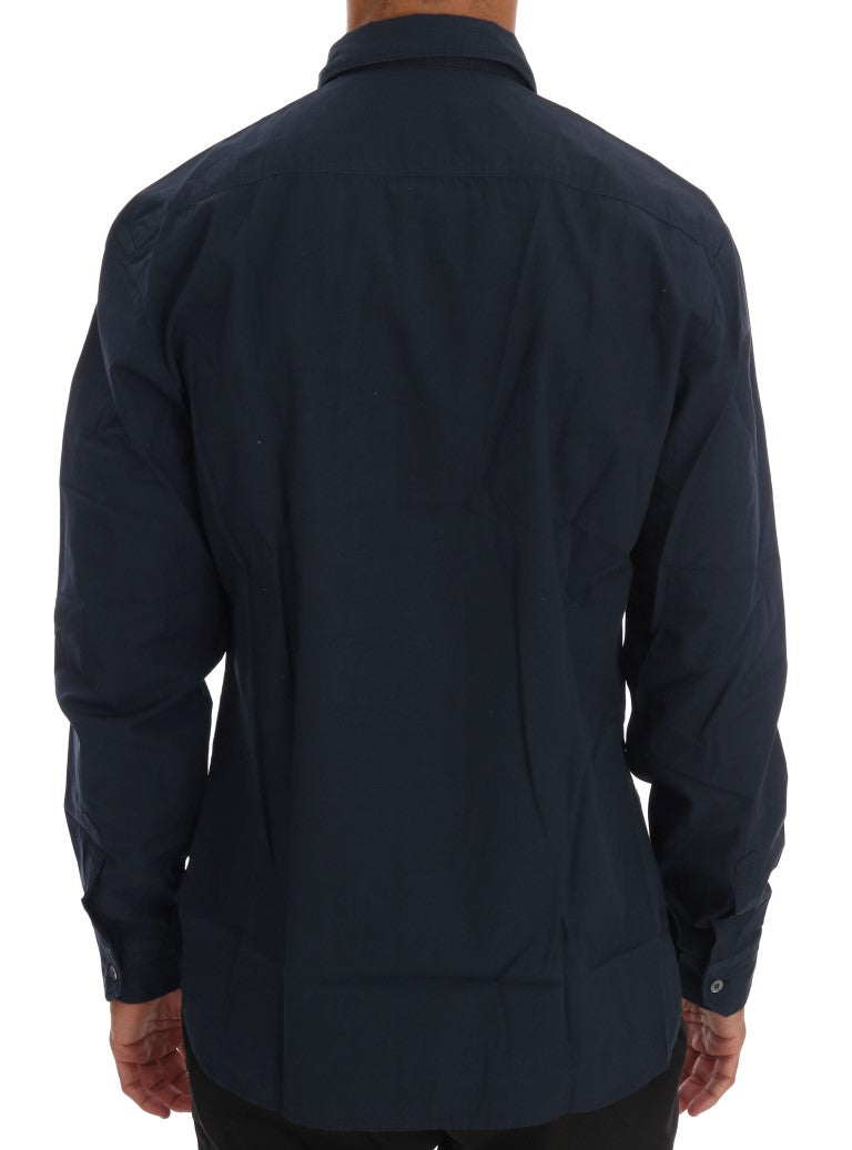 John Galliano Blue Casual Cotton Long Sleeve Shirt - PreLoved & Luxe