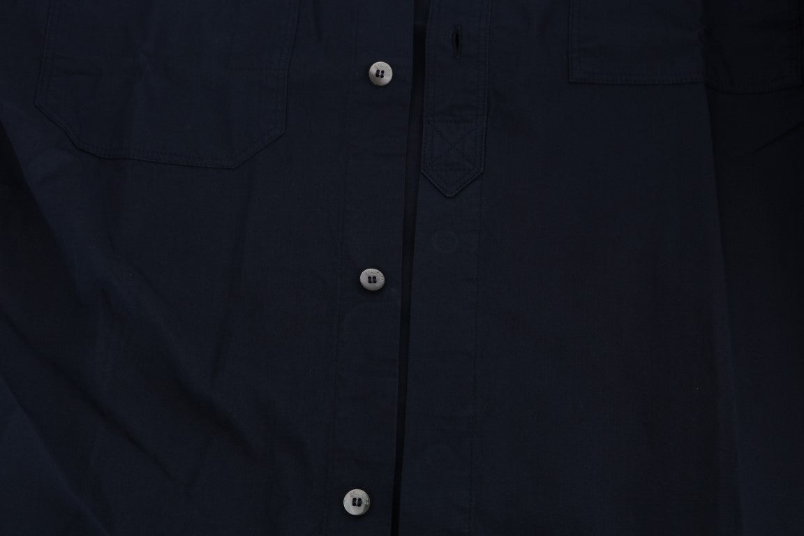 John Galliano Blue Casual Cotton Long Sleeve Shirt - PreLoved & Luxe