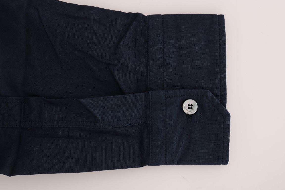 John Galliano Blue Casual Cotton Long Sleeve Shirt - PreLoved & Luxe